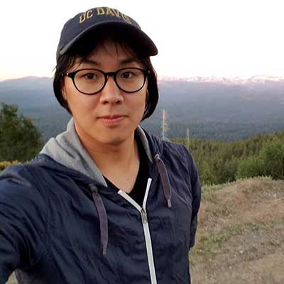 Alan Wong selfie in nature