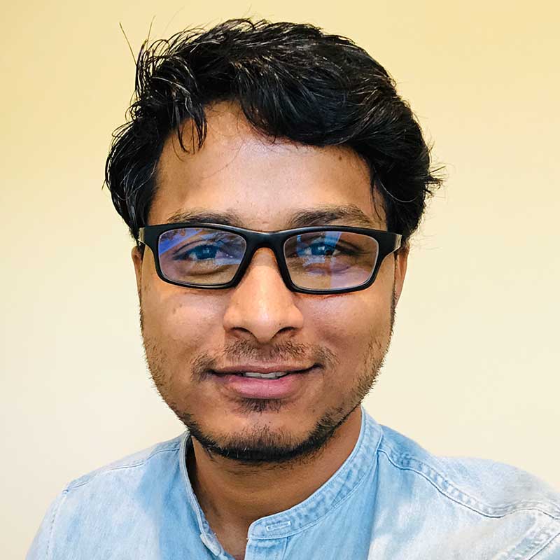 Raj Kallem selfie with glasses on